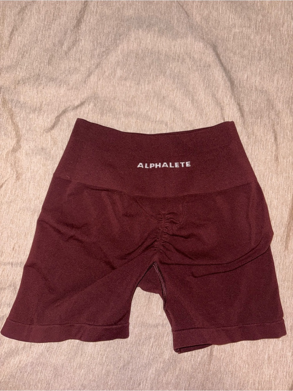 Alphalete amplify burgundy shorts